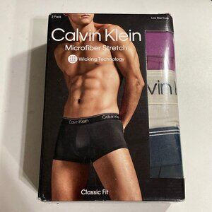 Calvin Klein 3 Pack Microfiber Stretch Classic Fit Low Rise Trunks Mens XXL